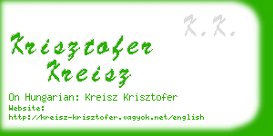 krisztofer kreisz business card